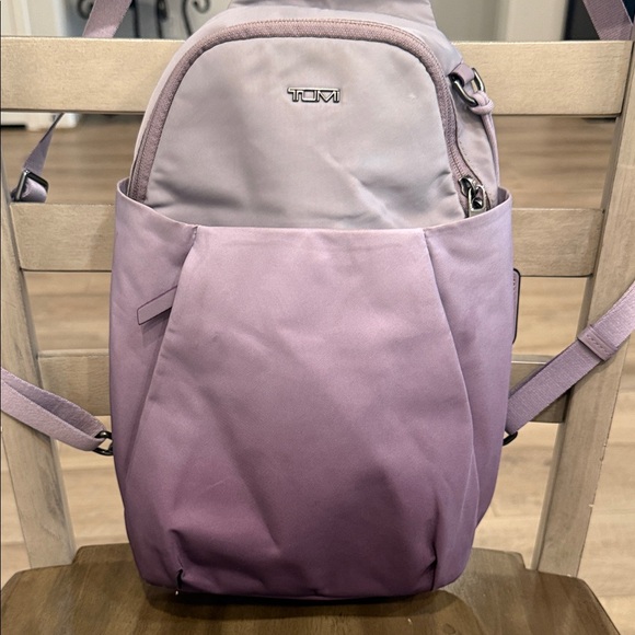 Tumi Two-Tone Purple and Gray Voyageur Kileen Convertible Sling - Picture 12 of 12